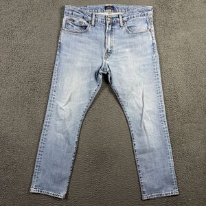 Polo Ralph Lauren Jeans Mens 34x30 Blue Varick Slim Straight Light Wash Stretch